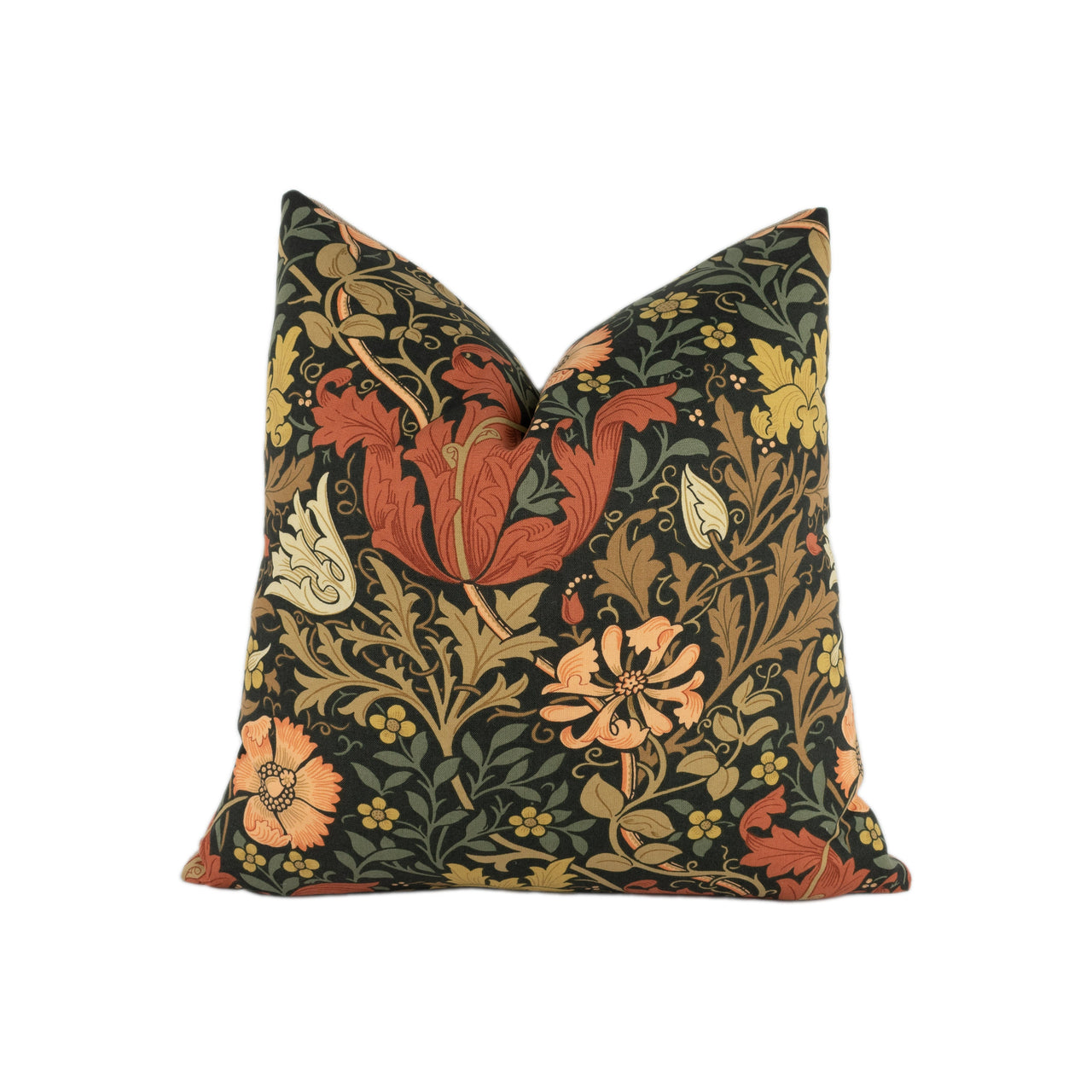 William Morris - Compton - Terracotta / Multi - Stunning Classic English Designer Cushion Cover Home Décor Throw Pillow