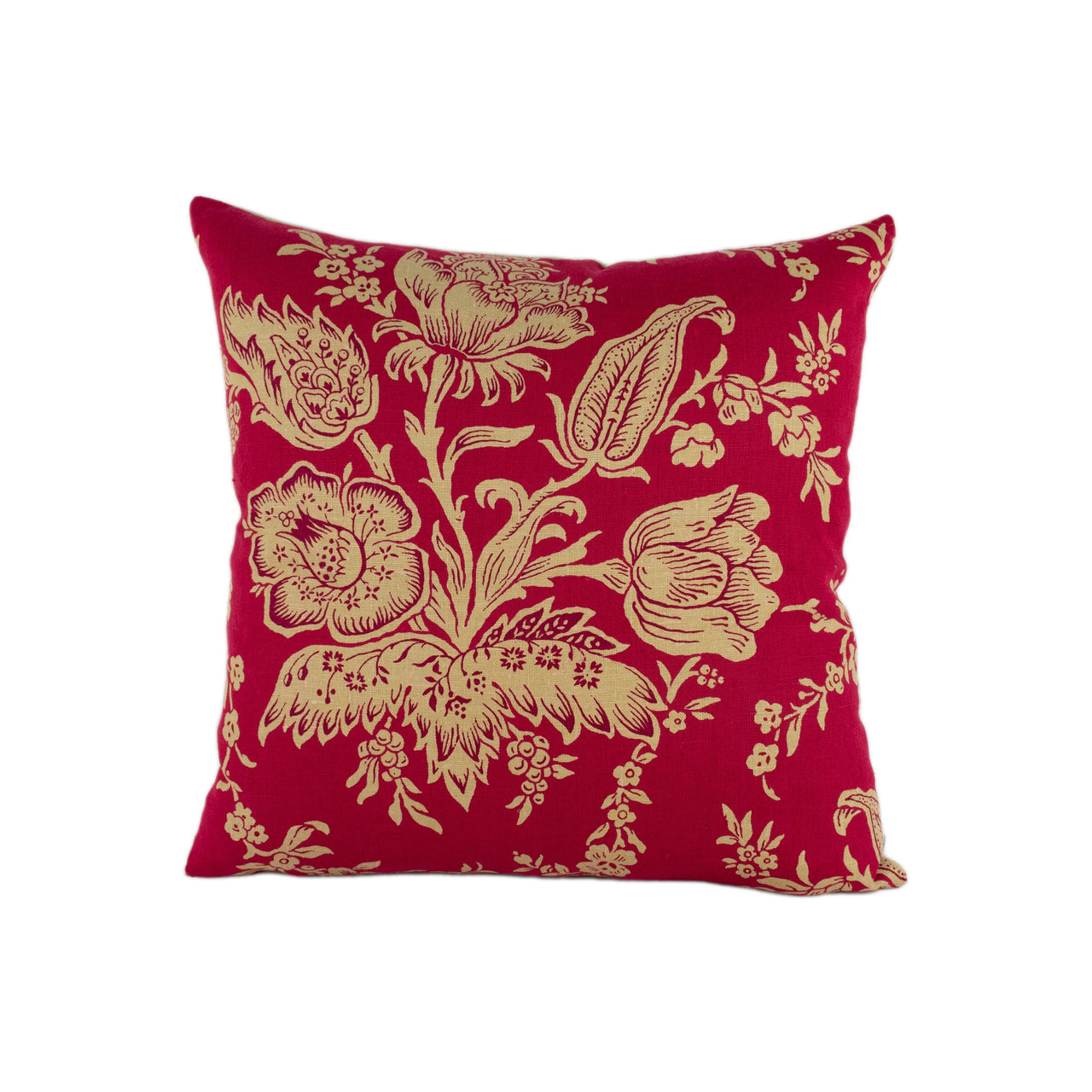 Zoffany - Bouquet - Cerise - Exquisite & Rare Floral Cushion Cover - Handmade Throw Pillow Designer Home Decor