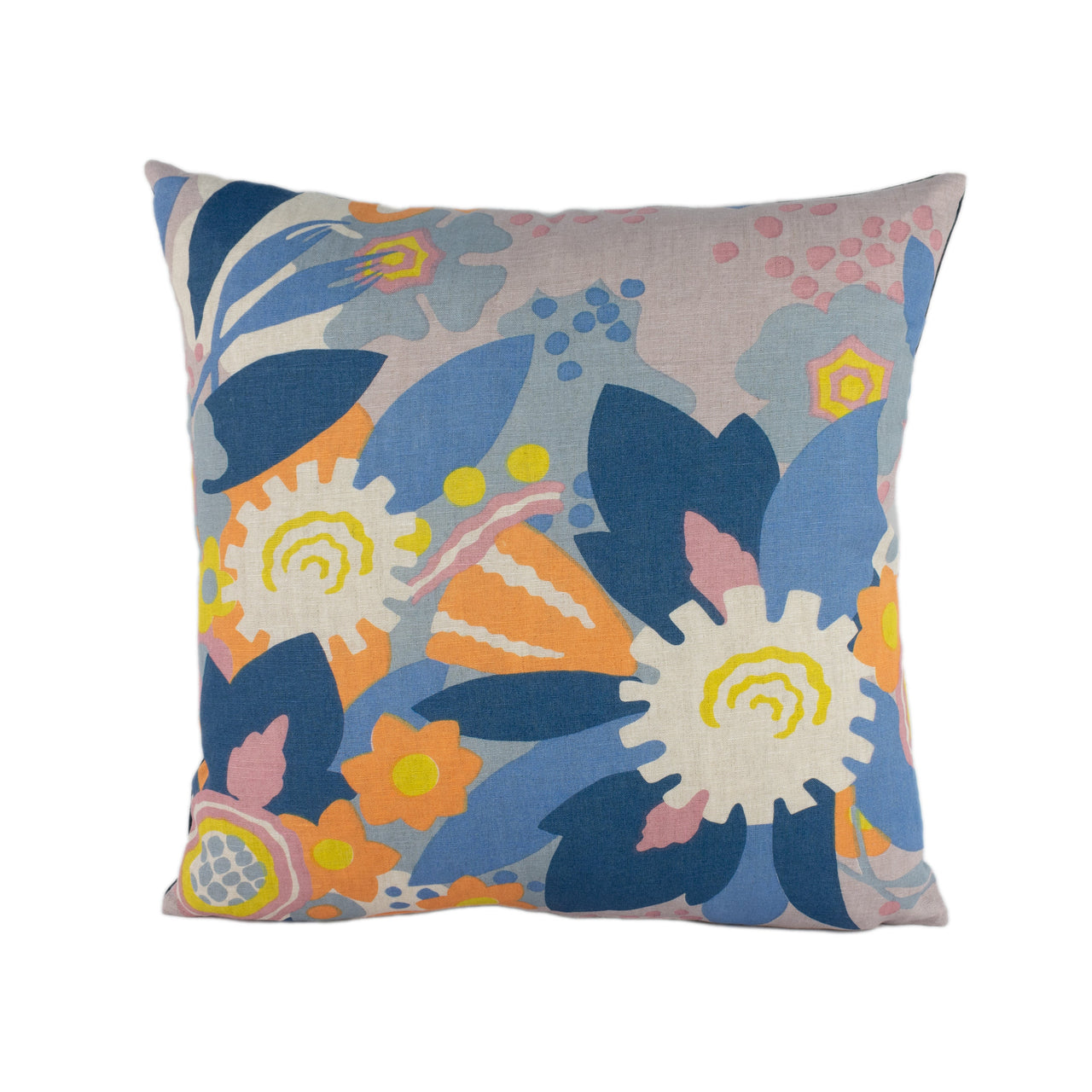 Schumacher - Anita - Lilac & Orange - Exuberant and Sophisticated Floral Designer Cushion Cover - Handmade Throw Pillow Designer Home Decor