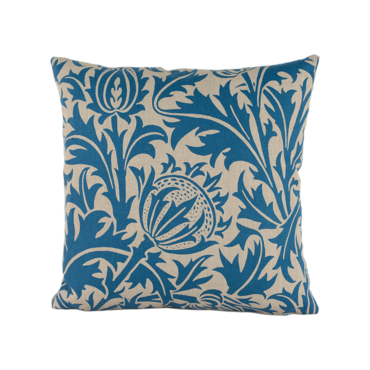 William Morris - Thistle - Indigo / Linen - Stunning Classic English Designer Cushion Cover Home Décor Throw Pillow