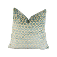 Thumbnail for Jane Churchill - Mimosa - Aqua - Stunning Designer Velvet Cushion Cover Home Décor Throw Pillow