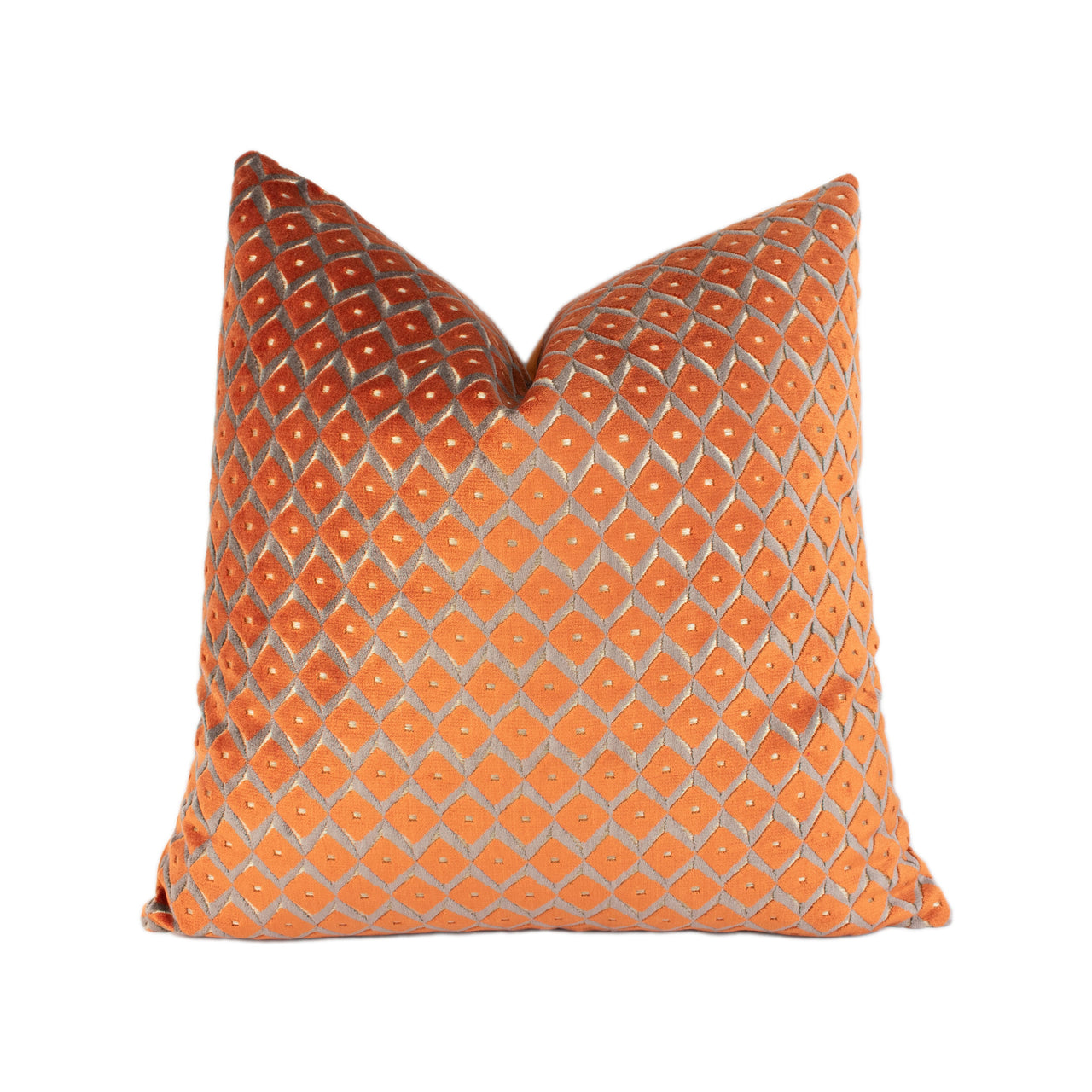 Jane Churchill - Mimosa - Burnt Orange - Stunning Designer Velvet Cushion Cover Home Décor Throw Pillow