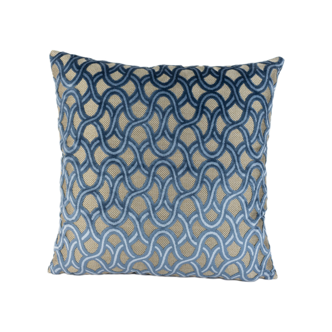 Jane Churchill - Astrid - Blue - Stunning Designer Velvet Cushion Cover Home Décor Throw Pillow