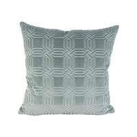 Thumbnail for Brentano - Interlock - Glacier - Stunning Designer Cut Velvet Cushion Cover Handmade Throw Pillow Luxury Home Decor