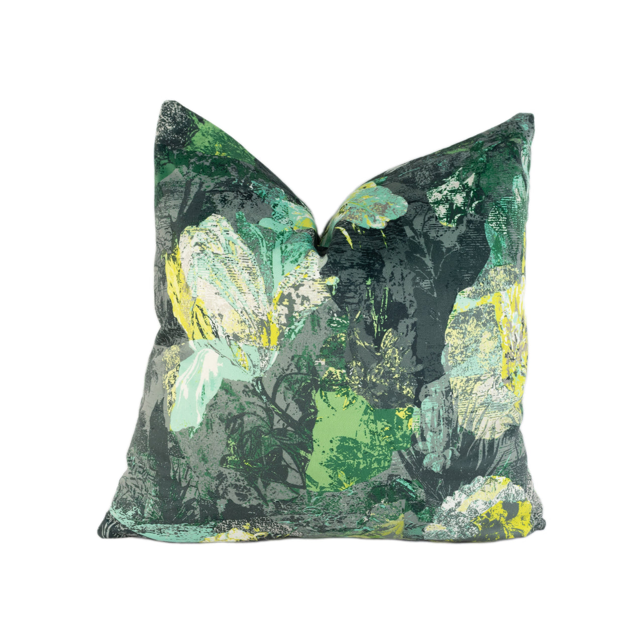 Panaz - Mustique - Green / Grey - Stunning Designer Velvet Cushion Cover Home Décor Throw Pillow