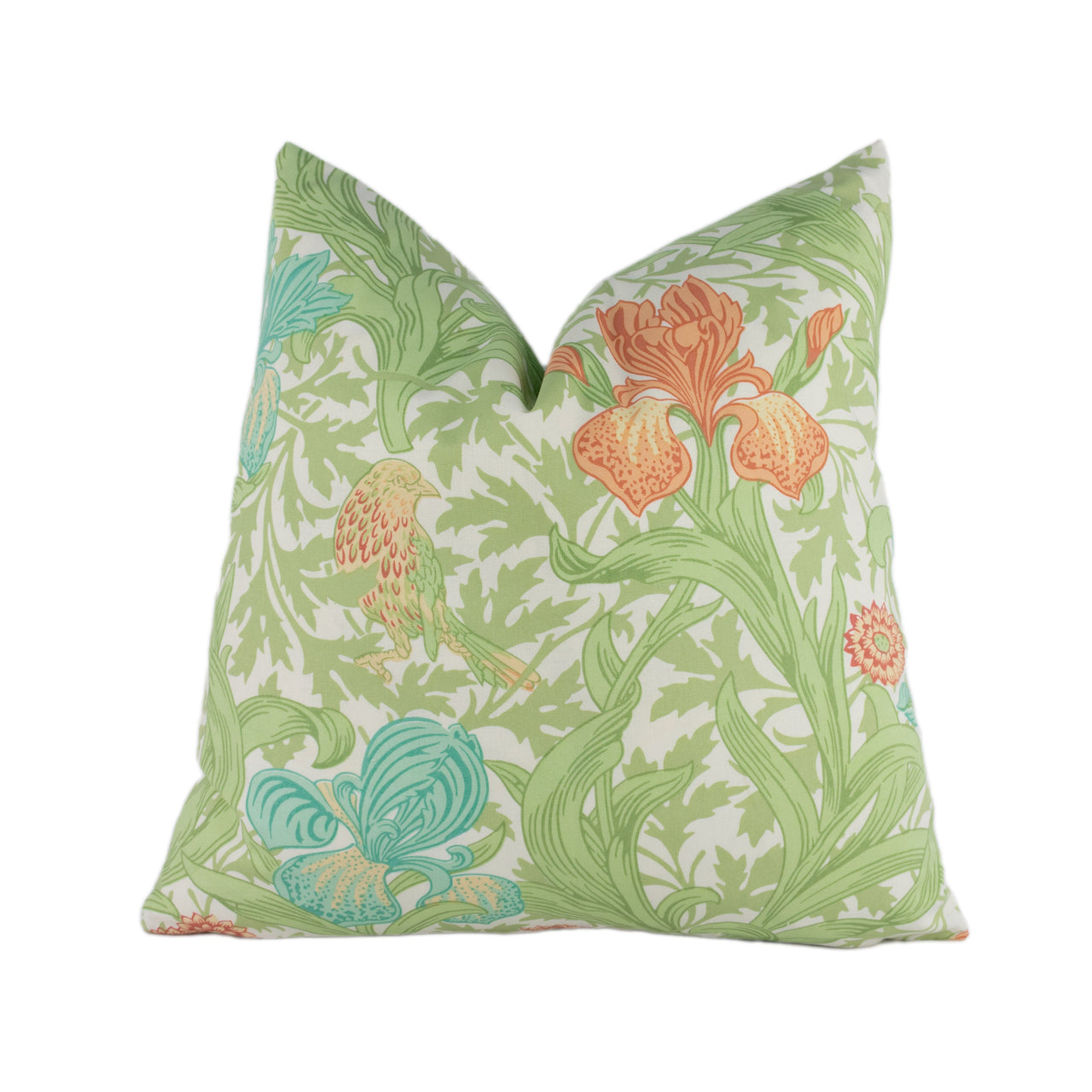 William Morris - Iris - Fennel / Aqua - Stunning Classic English Designer Cushion Cover Home Décor Throw Pillow