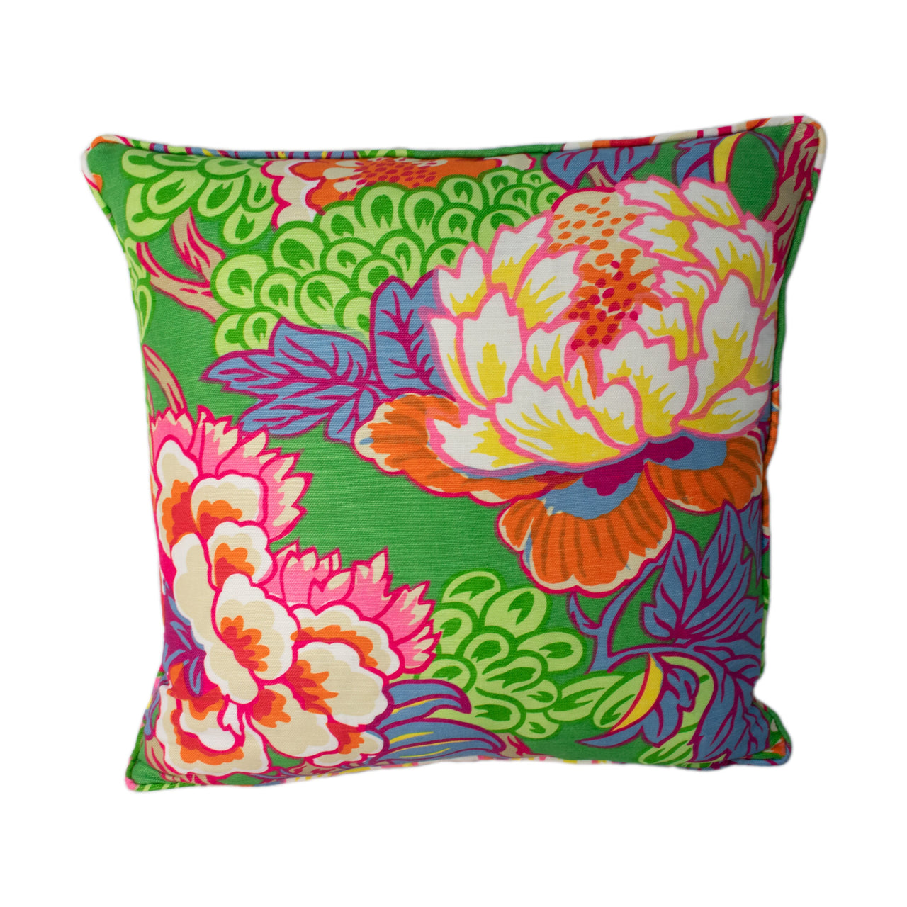 Thibaut - Honshu - Green - Large Scale Floral Japanese Garden Designer Cushion Cover - Luxury Throw Pillow - Handmade Home Decor