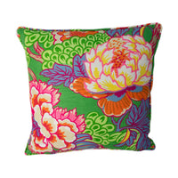 Thumbnail for Thibaut - Honshu - Green - Large Scale Floral Japanese Garden Designer Cushion Cover - Luxury Throw Pillow - Handmade Home Decor