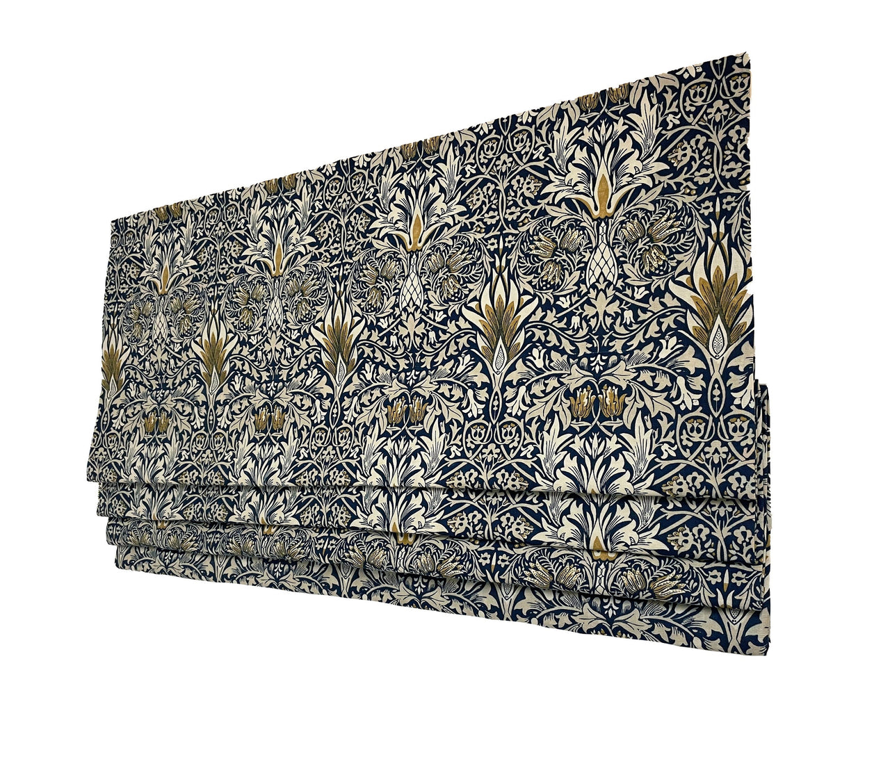 William Morris - Snakeshead - Indigo / Hemp - Professionally Made Roman Blind Made to Measure