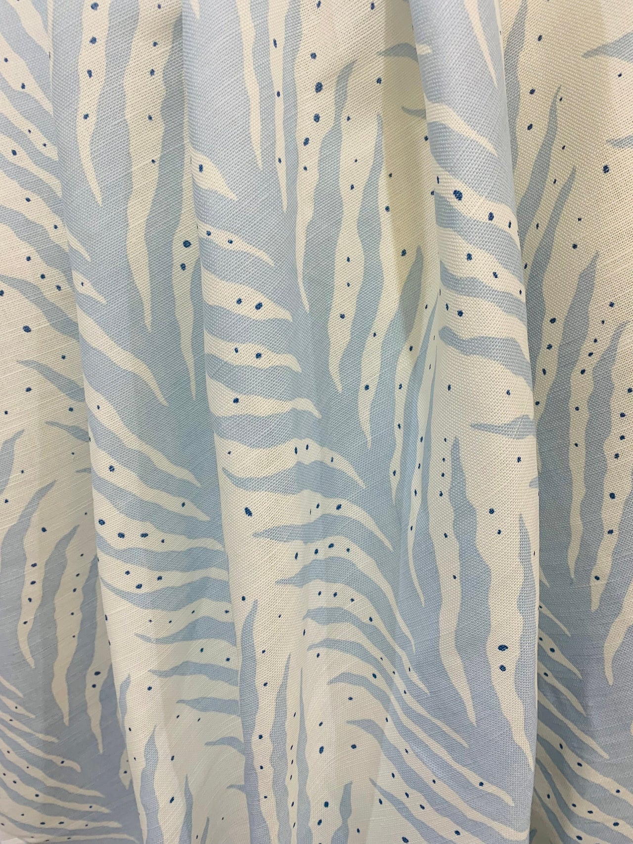 Schumacher Fabric -  Creeping Fern - Slumber Blue Made  to Measure Curtains