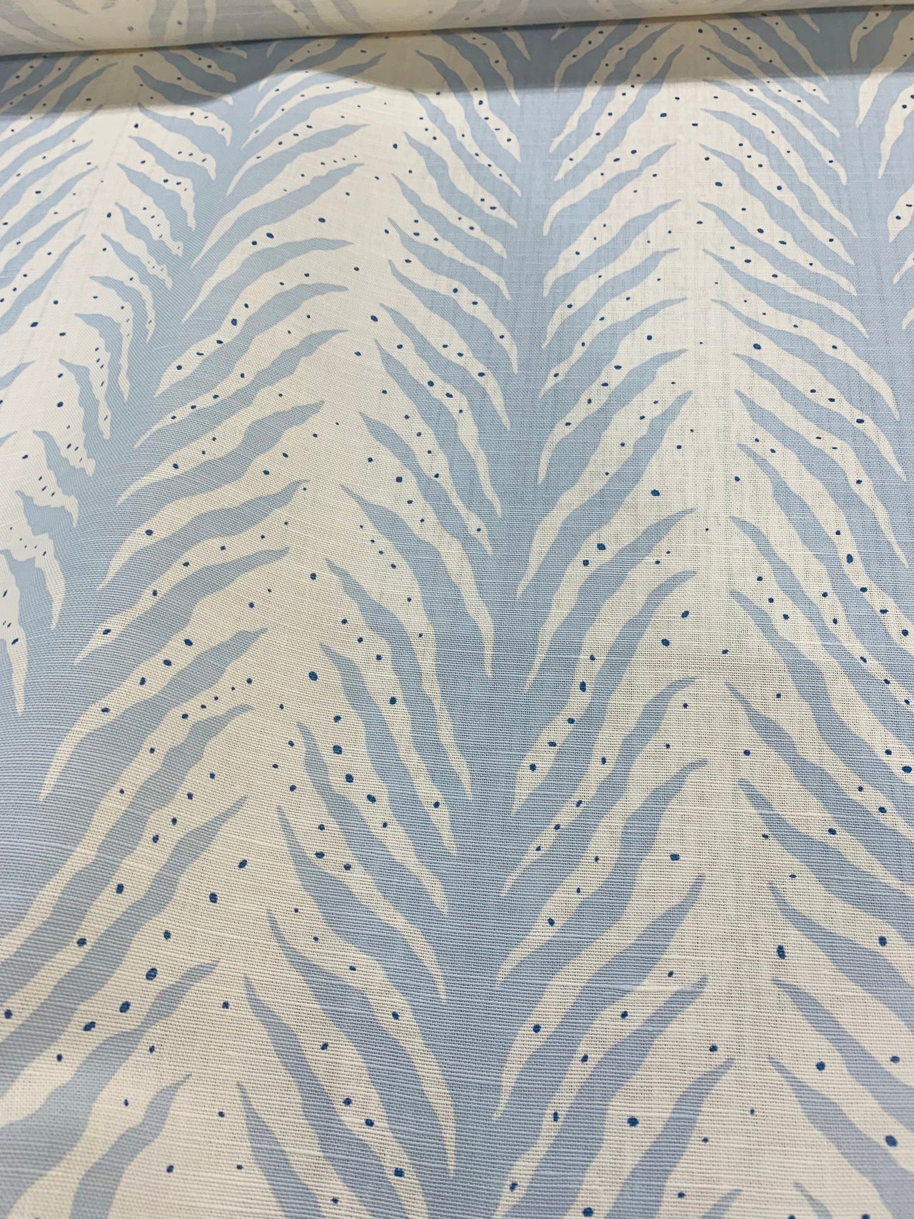 Schumacher Fabric -  Creeping Fern - Slumber Blue Made  to Measure Curtains