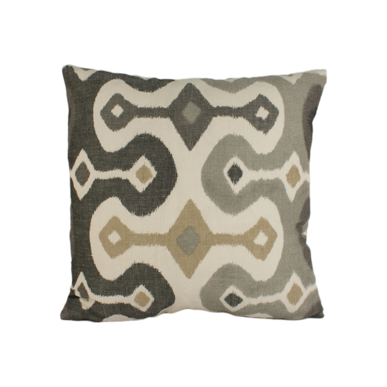 Martyn Lawrence Bullard for Schumacher - Darya Ikat - Stone - Authentic Ikat Designer Cushion Cover - Handmade Throw Pillow - Luxury Home