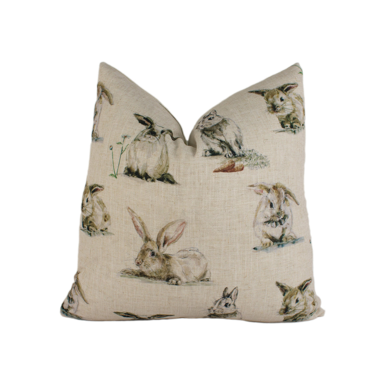 Clarke & Clarke / Studio G - Rabbits - Linen - Stunning Designer Cushion Cover Home Décor Throw Pillow