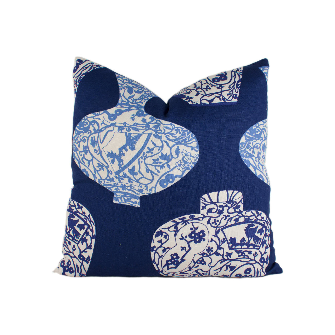 Thibaut - Imari Vase - Navy - Stunning Designer Cushion Cover Home Décor Throw Pillow