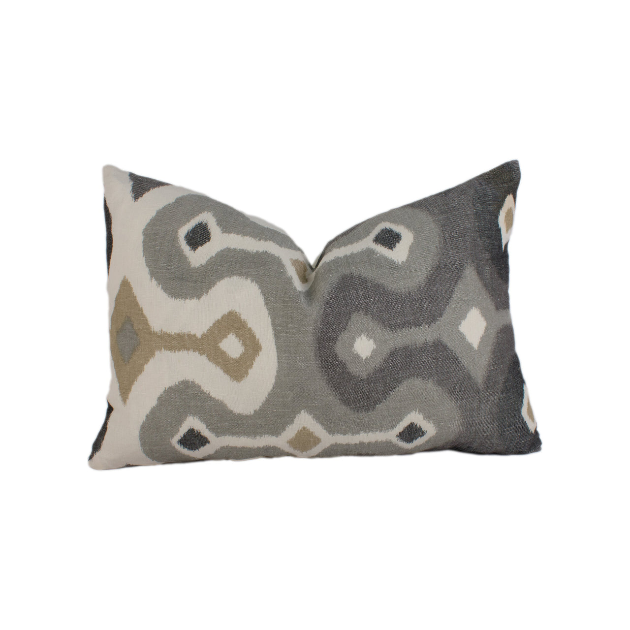 Martyn Lawrence Bullard for Schumacher - Darya Ikat - Stone - Authentic Ikat Designer Cushion Cover - Handmade Throw Pillow - Luxury Home