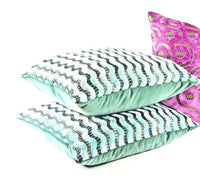 Thumbnail for Designers Guild - Murrine - Celadon - Cut Velvet Cushion Cover Throw Pillow Designer Home Decor