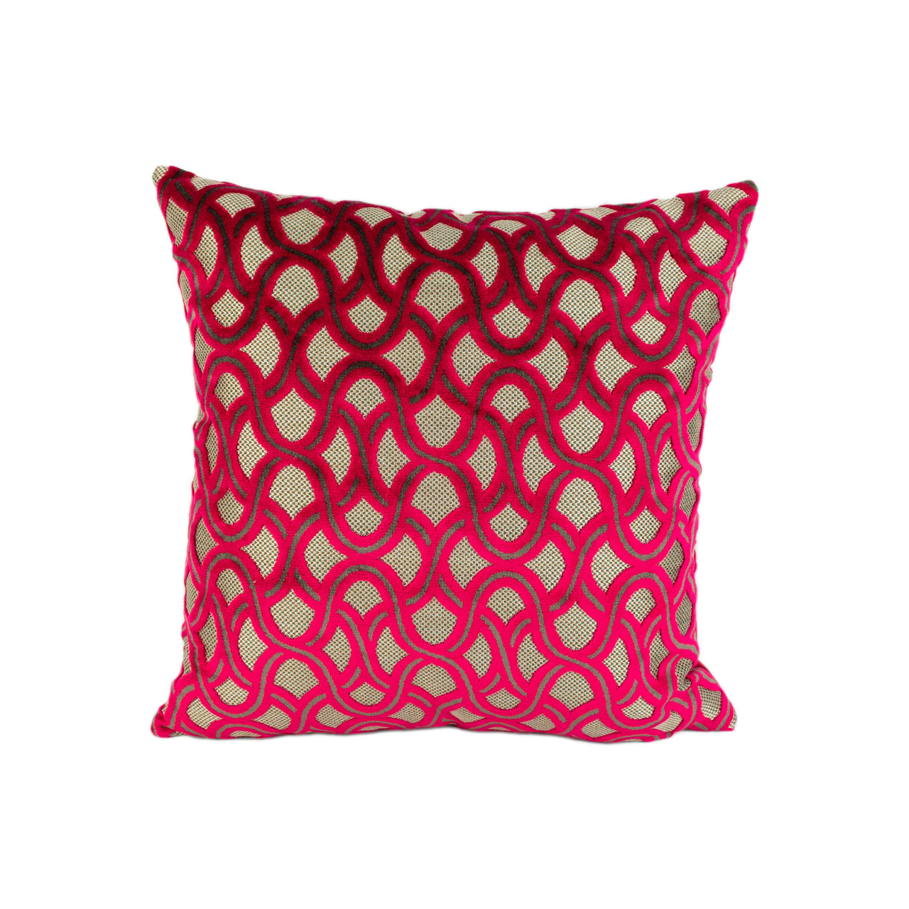 Jane Churchill - Astrid - Red - Stunning Designer Velvet Cushion Cover Home Décor Throw Pillow