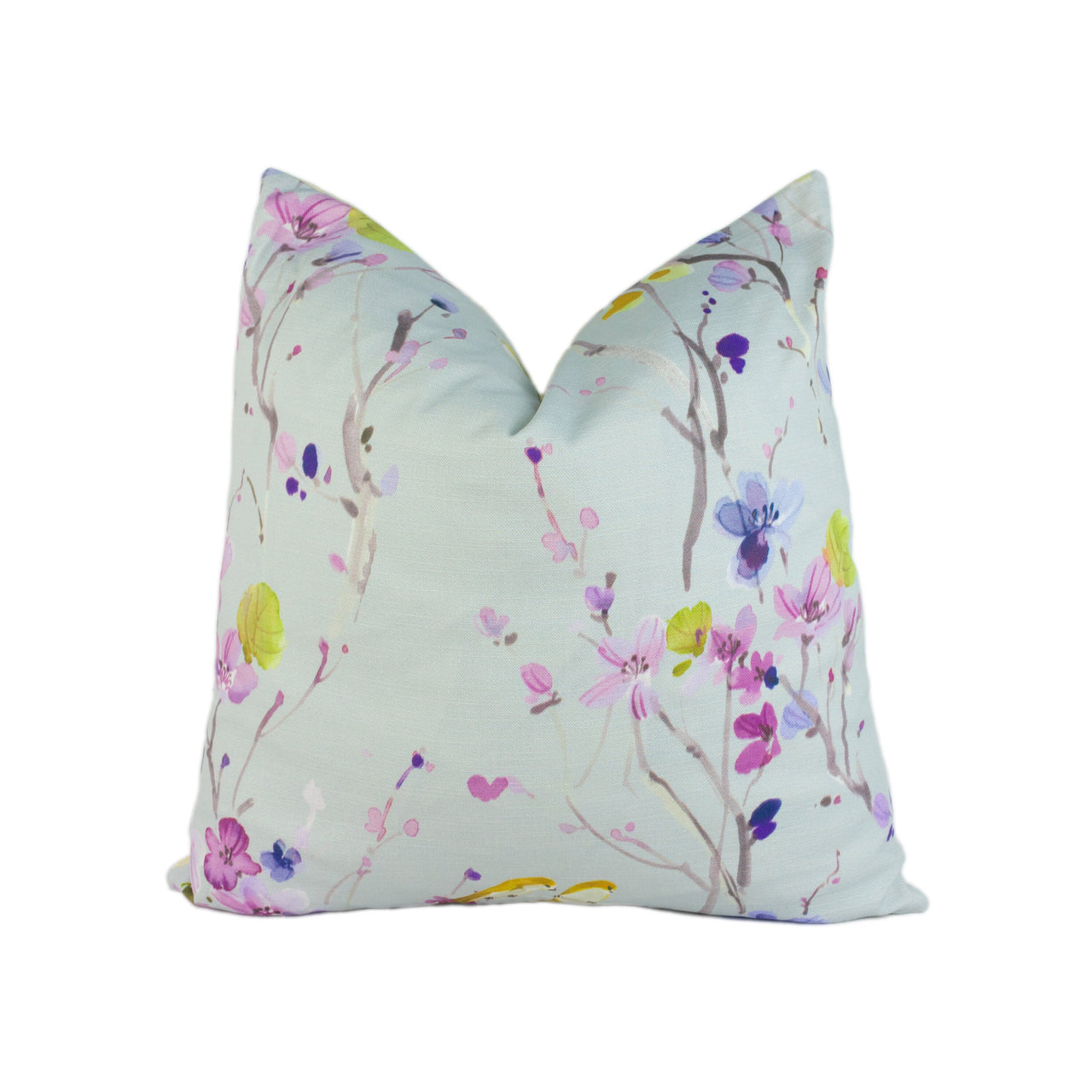 Voyage - Armathwaite - Violet / Duck Egg - Stunning Floral Cushion Cover Throw Pillow Designer Home Decor