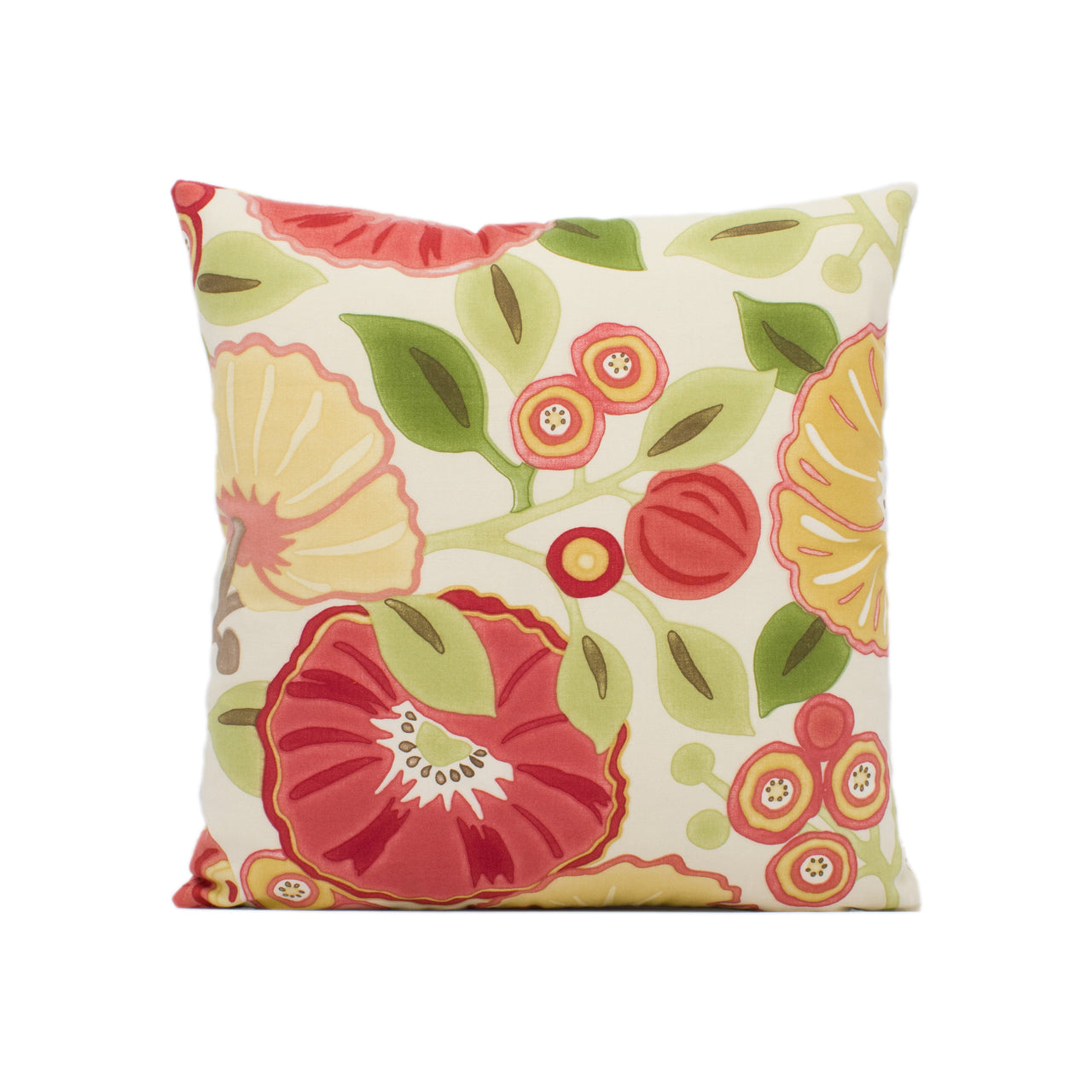 Sanderson - Tree Poppy - Tomato / Olive - Stunning Designer Cushion Cover Home Décor Throw Pillow