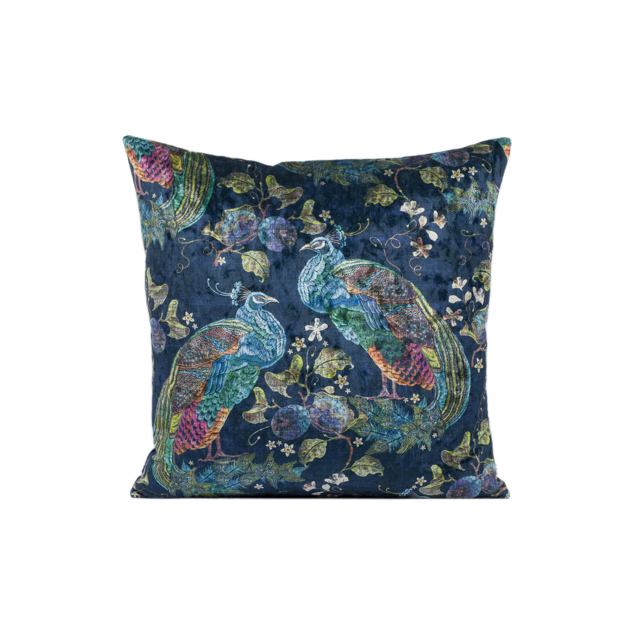 Art of the Loom x Utopia - Peacock - Navy - Stunning Designer Velvet Cushion Cover Home Décor Throw Pillow