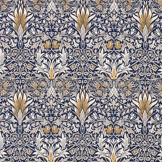 William Morris - Snakeshead - Indigo / Hemp - Professionally Made Roman Blind Made to Measure