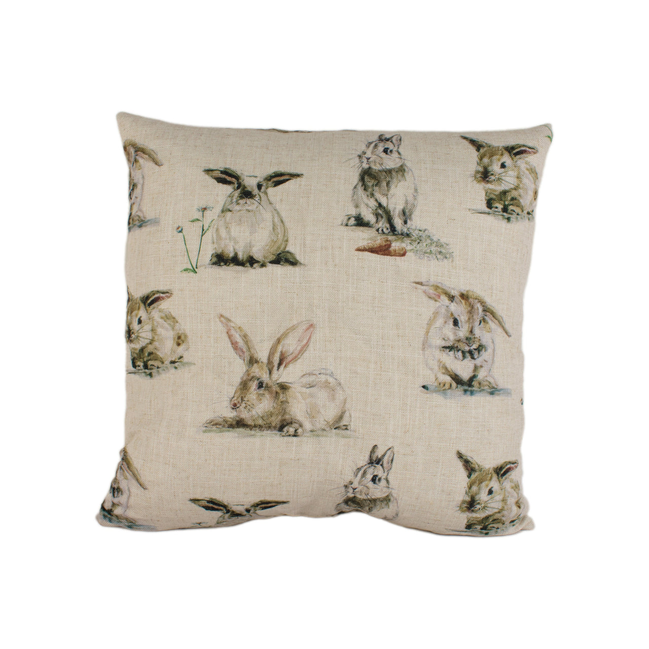 Clarke & Clarke / Studio G - Rabbits - Linen - Stunning Designer Cushion Cover Home Décor Throw Pillow