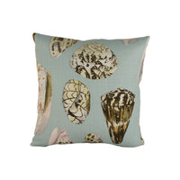 Thumbnail for Scalamandre - Coquina - Multi on Sea Blue - Stunning Sea Shells with Iridescent Highlights - Designer Cushion Cover Handmade Throw Pillow