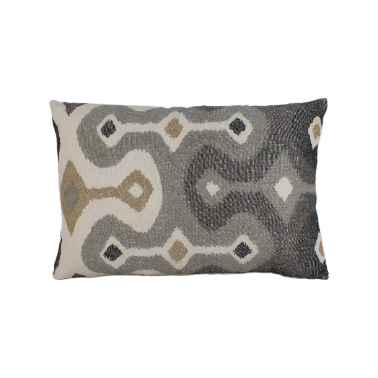 Martyn Lawrence Bullard for Schumacher - Darya Ikat - Stone - Authentic Ikat Designer Cushion Cover - Handmade Throw Pillow - Luxury Home