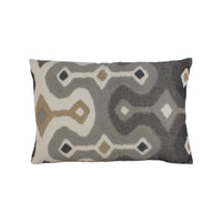 Thumbnail for Martyn Lawrence Bullard for Schumacher - Darya Ikat - Stone - Authentic Ikat Designer Cushion Cover - Handmade Throw Pillow - Luxury Home