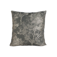 Thumbnail for Belfield - Charnwood - Charcoal - Modern Intricate Woven Tree Designer Cushion Cover - Luxury Throw Pillow - Handmade Home Decor