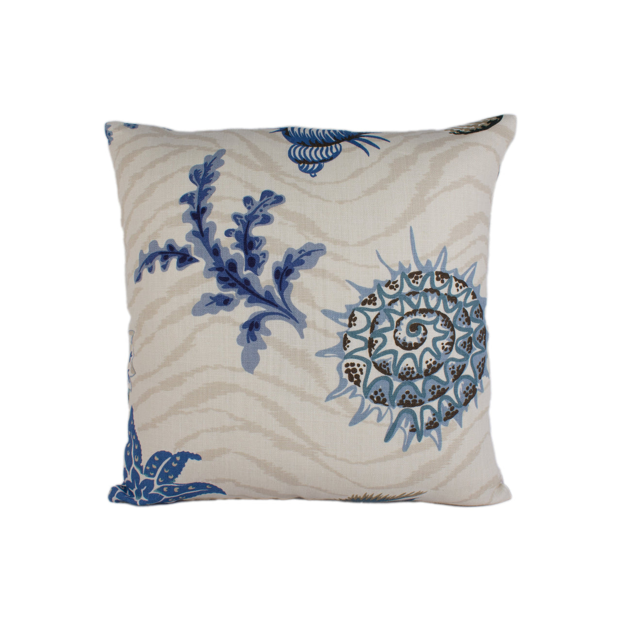 Cowtan & Tout - Barbados - Blue and Sand - Stunning Designer Cushion Cover Home Décor Throw Pillow