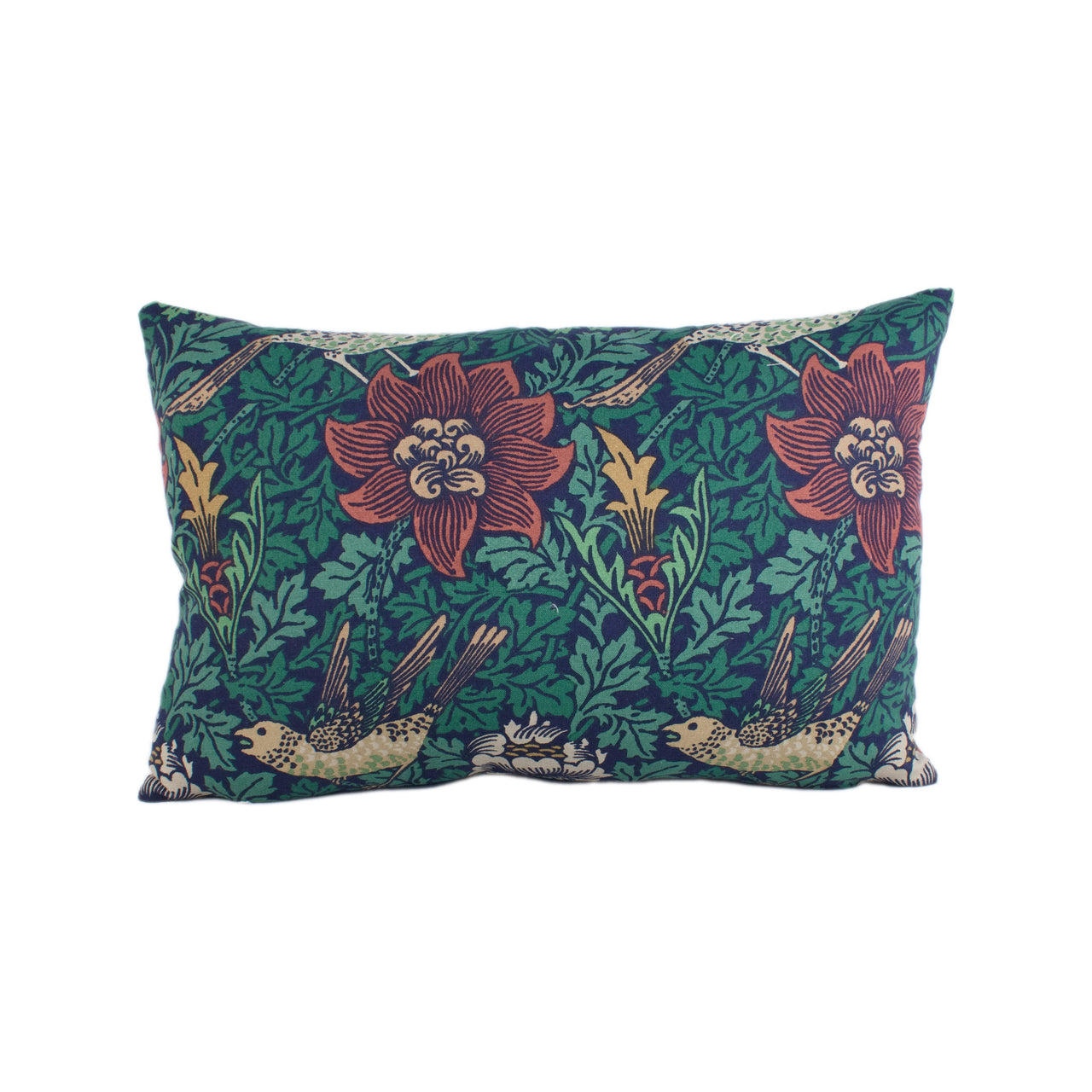 William Morris - Bird & Anemone - Forest / Indigo - Stunning Classic English Designer Cushion Cover Home Décor Throw Pillow