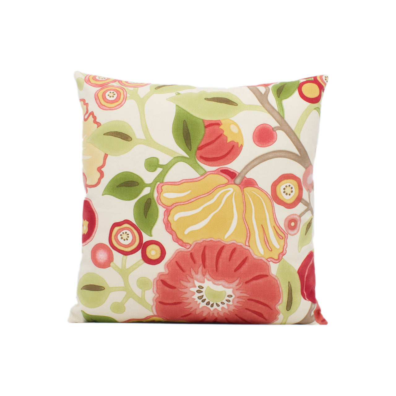 Sanderson - Tree Poppy - Tomato / Olive - Stunning Designer Cushion Cover Home Décor Throw Pillow