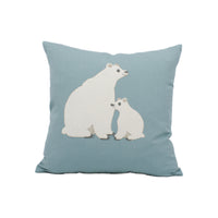 Thumbnail for Fran Preston-Gannon for Villa Nova - Bear Hug - Sweet Embroidered & Applique Polar Bear Cushion Cover - Handmade Throw Pillow Home Decor