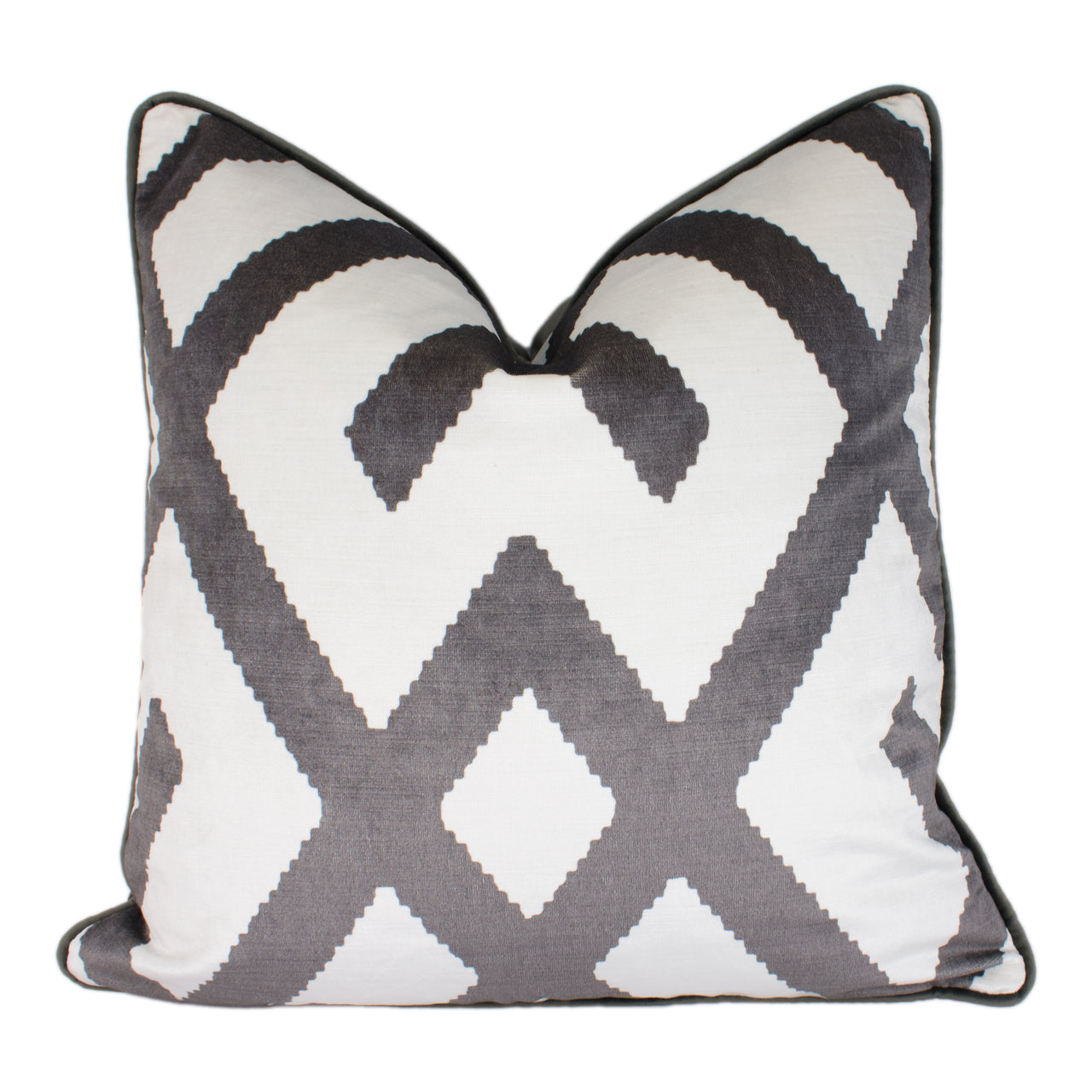 Andrew Martin - Fitzroy - Grey - Piped Stunning Cushion Cover/Pillow Throw