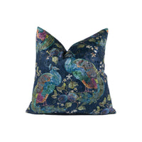 Thumbnail for Art of the Loom x Utopia - Peacock - Navy - Stunning Designer Velvet Cushion Cover Home Décor Throw Pillow