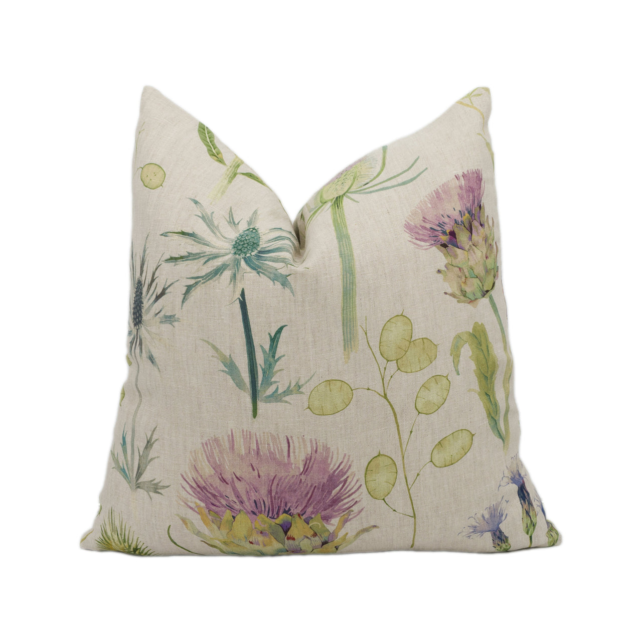 Sanderson - Thistle Garden Linen - Thistle / Fig - Stunning Designer Cushion Cover Home Décor Throw Pillow