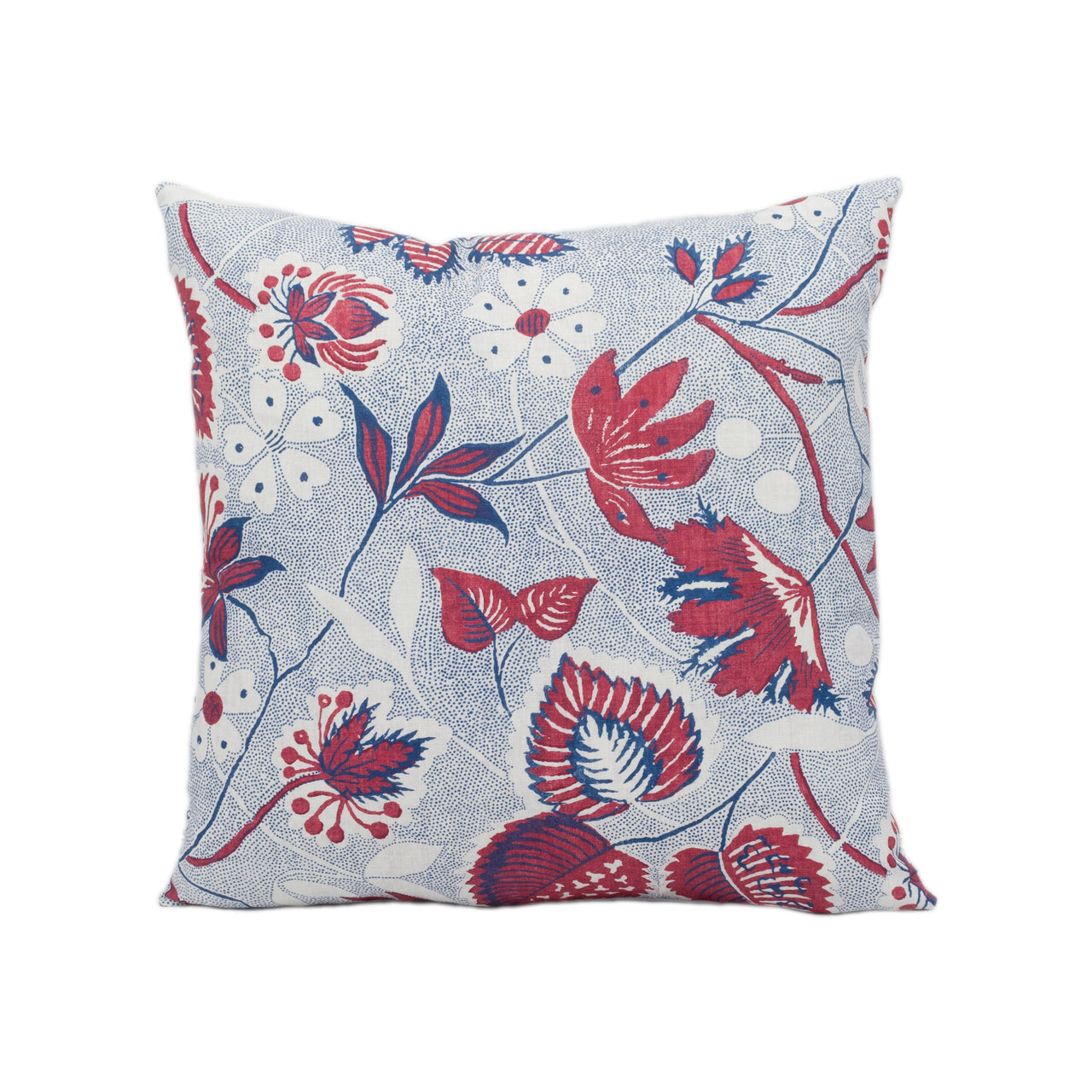 Anna French x Thibaut - Indienne Hazel - Red / Blue - Stunning Designer Cushion Cover Home Décor Throw Pillow