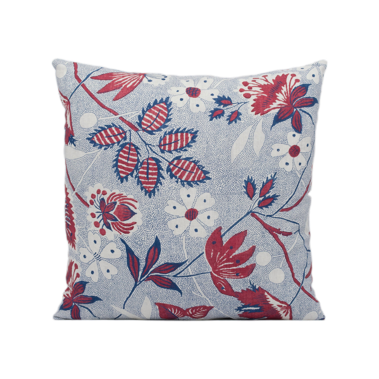 Anna French x Thibaut - Indienne Hazel - Red / Blue - Stunning Designer Cushion Cover Home Décor Throw Pillow