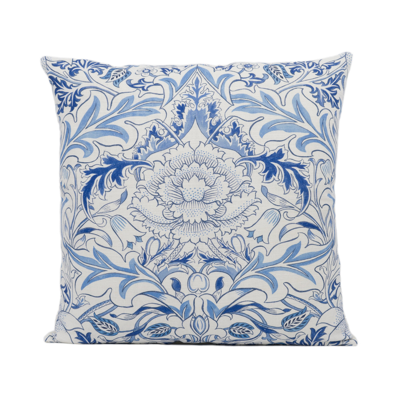 William Morris - Simply Severn - Woad - Elegant Floral Damask Designer Cushion Cover - Handmade Throw Pillow - Luxury Home Decor