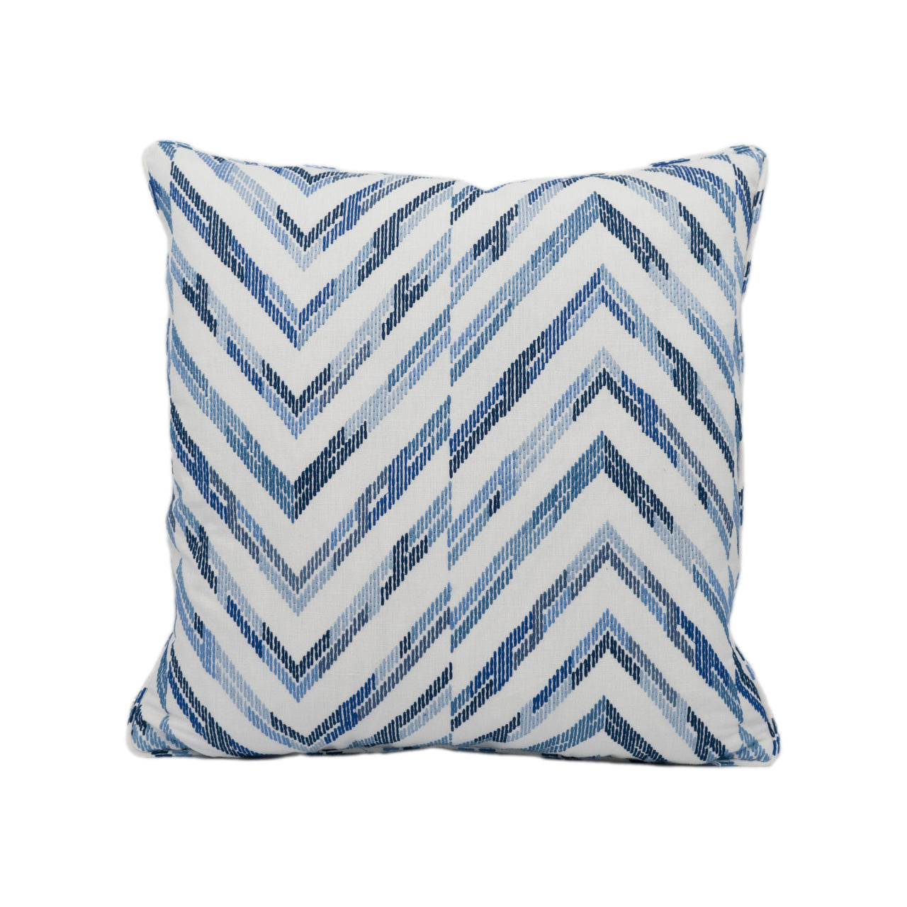 Thibaut - Hamilton Embroidery - Blue and White - Stunning Hand Made Cushion Cover Throw Pillow Designer Home Décor