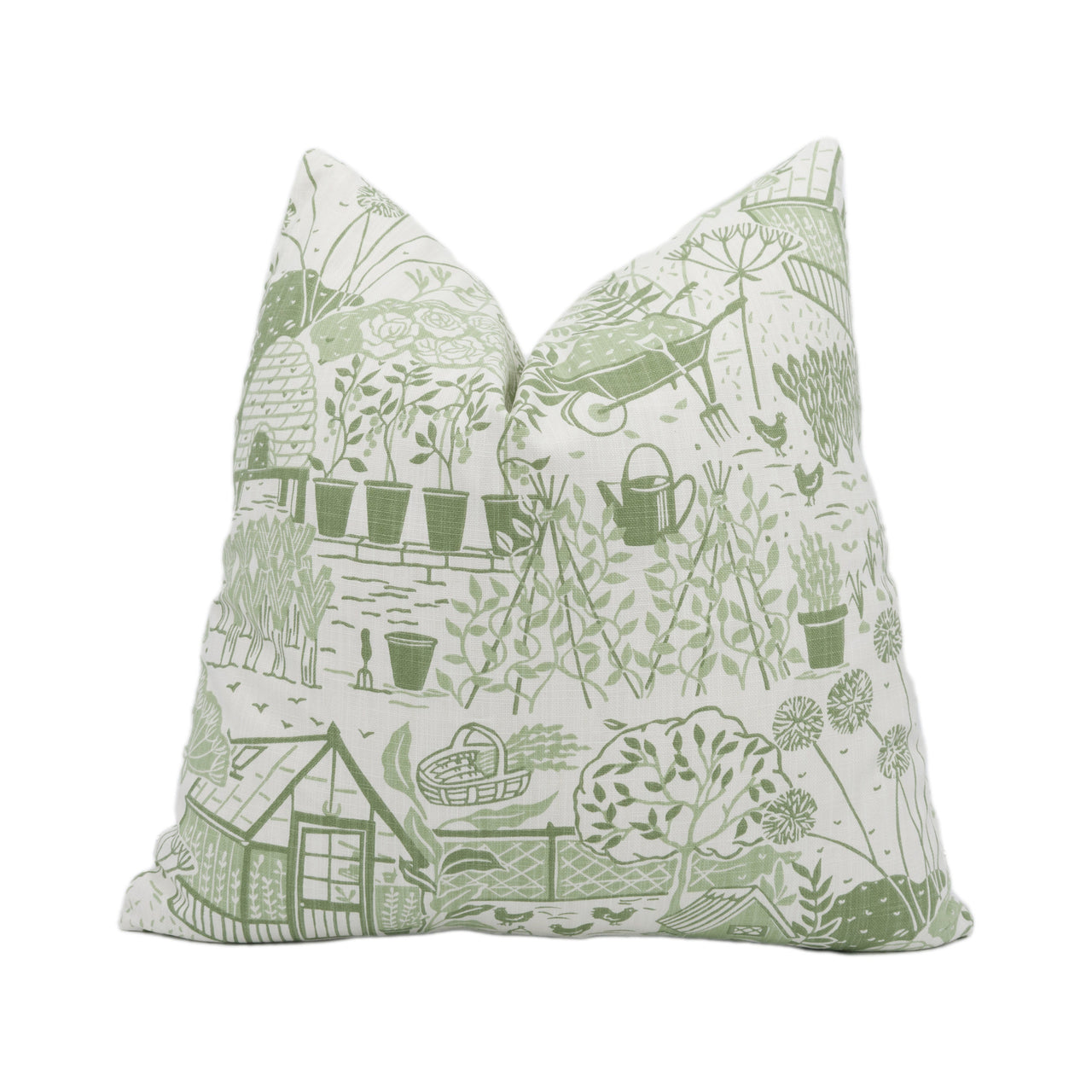 Sanderson - The Allotment - Fennel - Whimsical Handmade Cushion Cover Stunning Throw Pillow Designer Home Décor