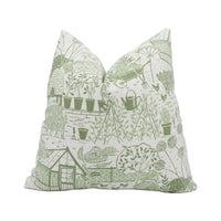 Thumbnail for Sanderson - The Allotment - Fennel - Whimsical Handmade Cushion Cover Stunning Throw Pillow Designer Home Décor