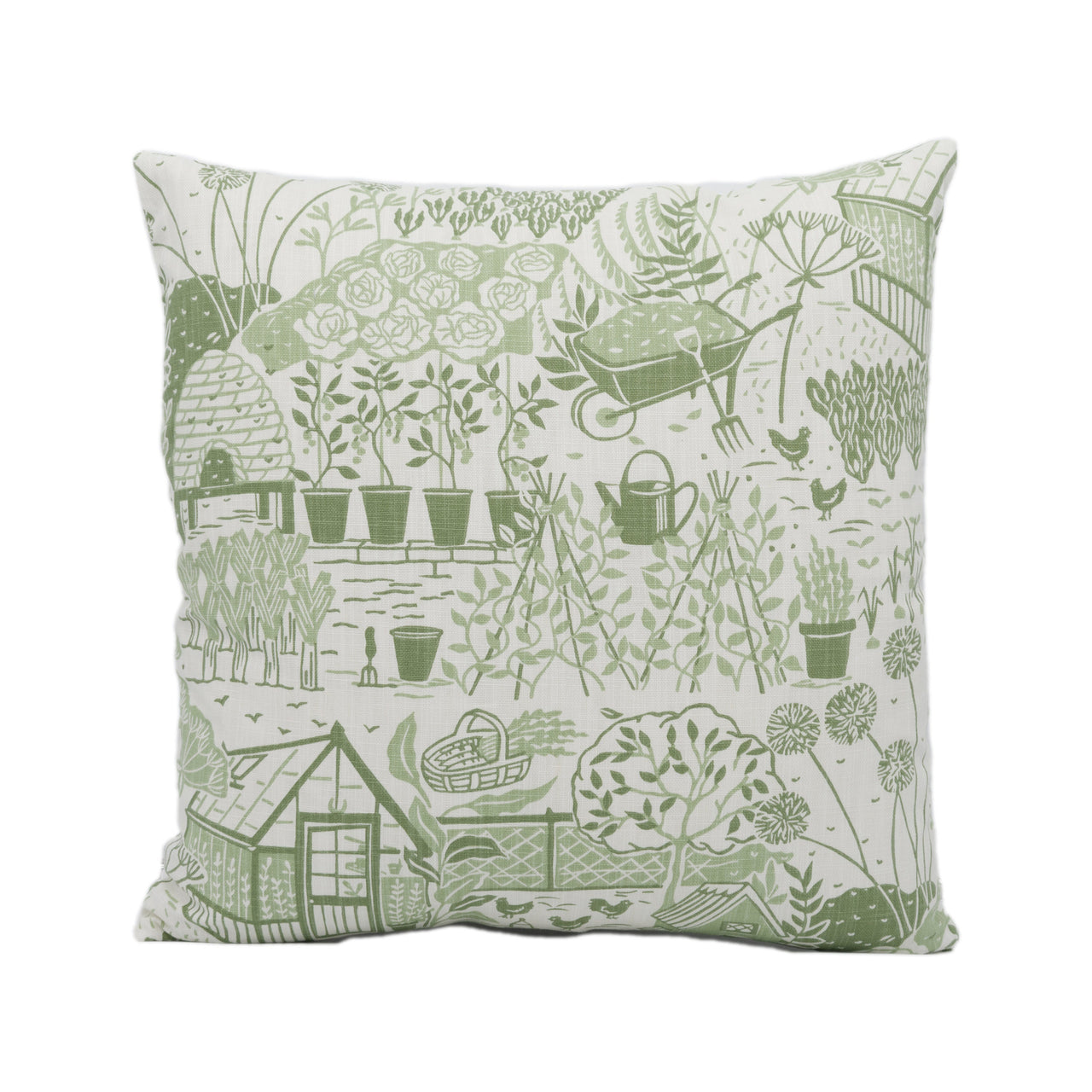 Sanderson - The Allotment - Fennel - Whimsical Handmade Cushion Cover Stunning Throw Pillow Designer Home Décor