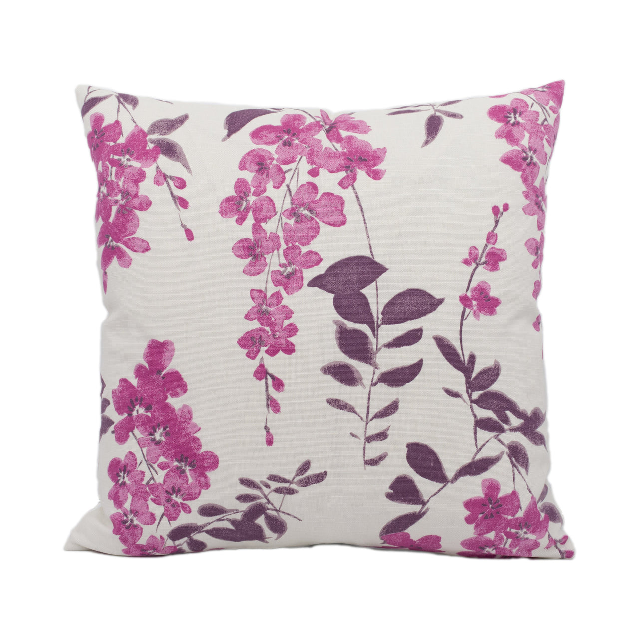 Sanderson - Wisteria Blossom - Berry / Plum - Stunning Cushion Cover Handmade Throw Pillow Designer Home Décor