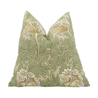 Thumbnail for William Morris - Tulip - Artichoke / Gold - Classic English Designer Cushion Cover Throw Pillow Home Décor