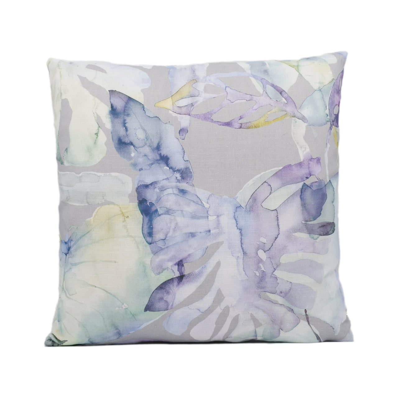 Voyage - Salvador - Violet - Watercolour Botanical Monstera Leaf Cushion Cover - Handmade Throw Pillow Designer Home Decor