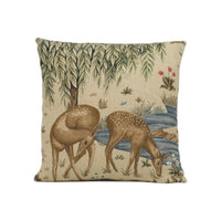 Thumbnail for William Morris - The Brook - Tapestry Linen - Classic English Medieval Tapestry Designer Cushion Cover - Luxury Throw Pillow - Handmade Home