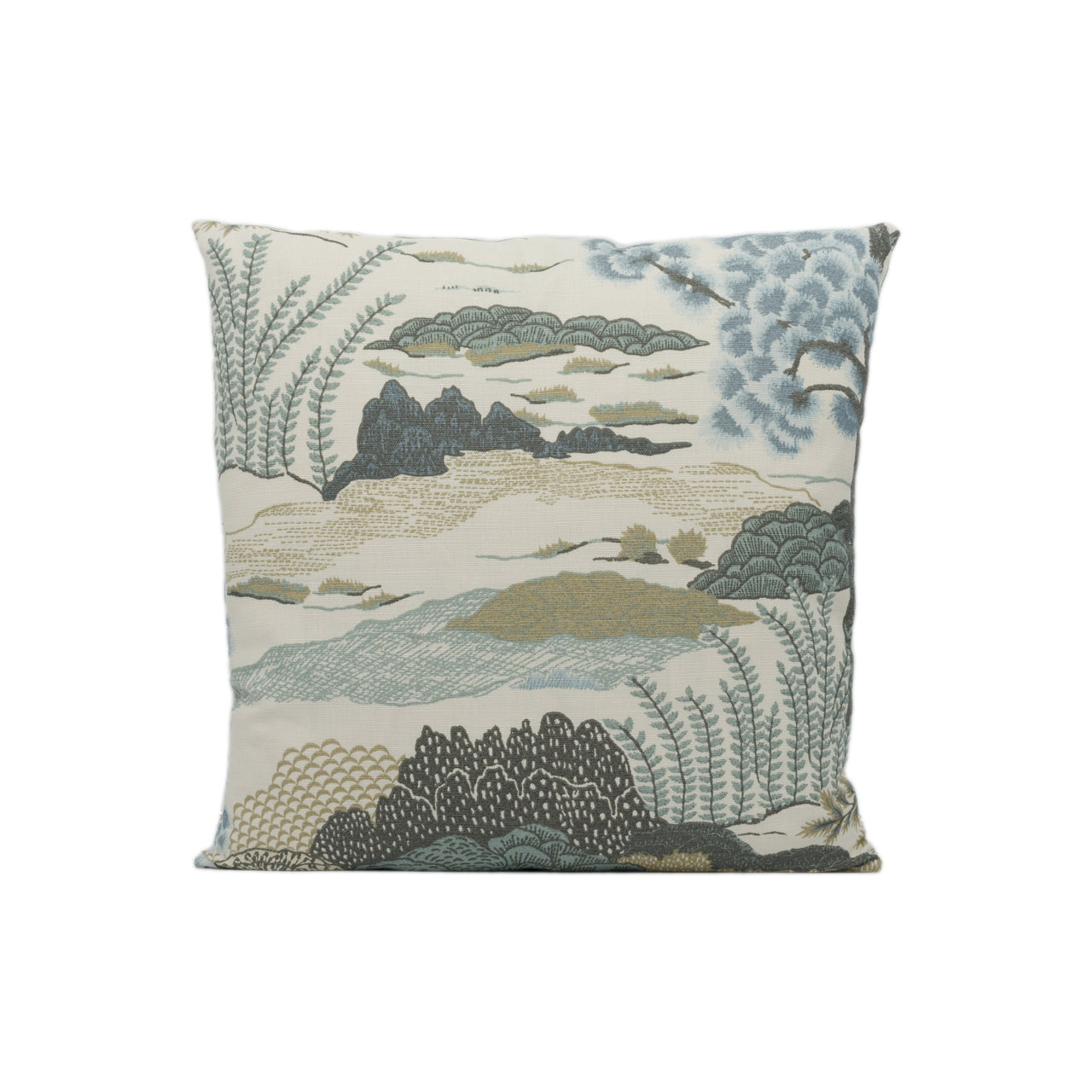 Thibaut - Daintree - Aqua - Exotic Australian Japanese Coastal Inspired Designer Cushion Cover - Luxury Throw Pillow - Handmade Home Decor