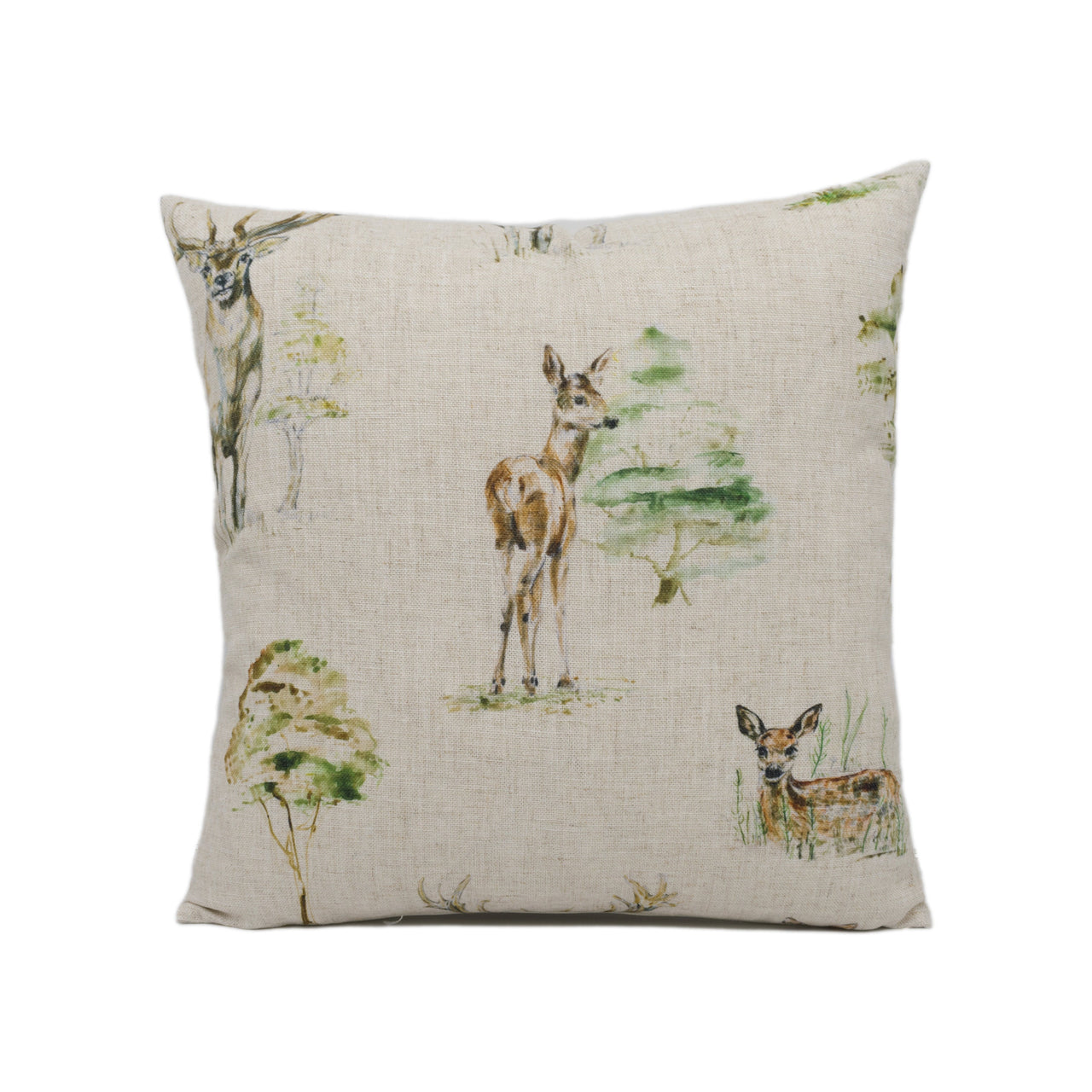 Clarke and Clarke - Deer - Linen - Stunning Designer Cushion Cover Home Décor Throw Pillow